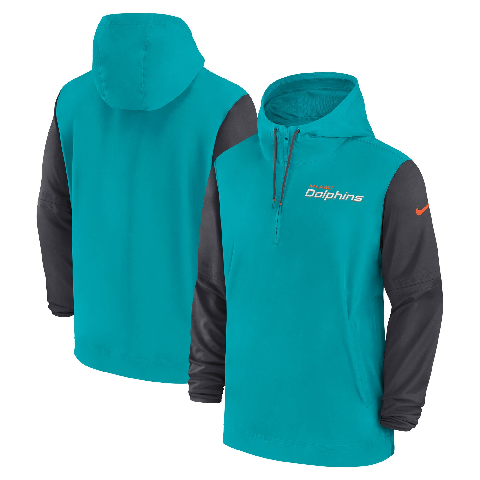 Miami Dolphins 2024 NFL Sideline Pre-Game Nike Lightweight Player Jacket Aqua