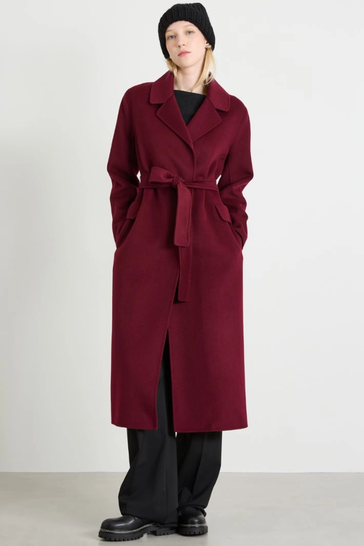 Wrap drap coat - BORDEAUX