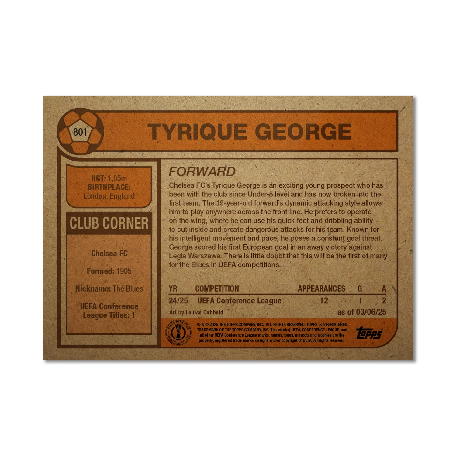 Tyrique George - 2025 UCC Living Set® - Card 801