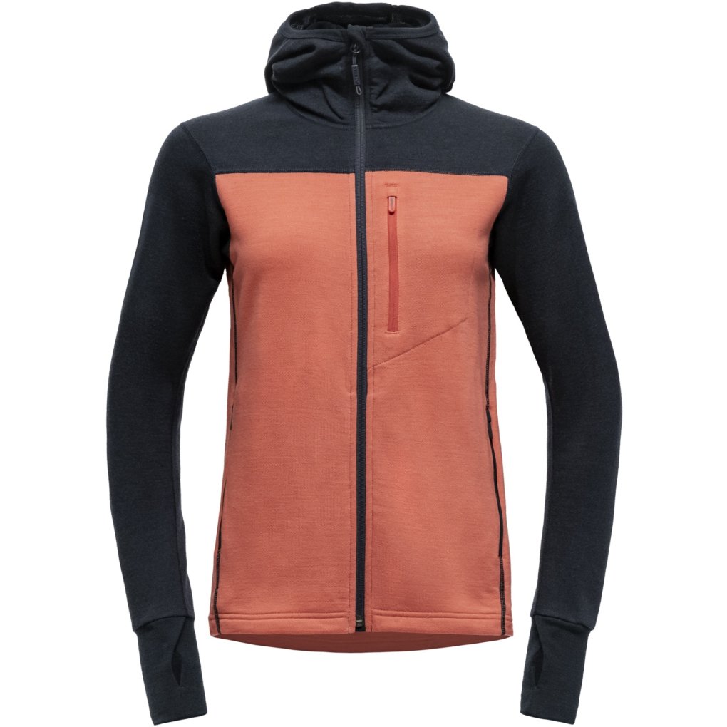 Devold Explorer Merino Hooded Jacket Women - 284H Ink/Coral