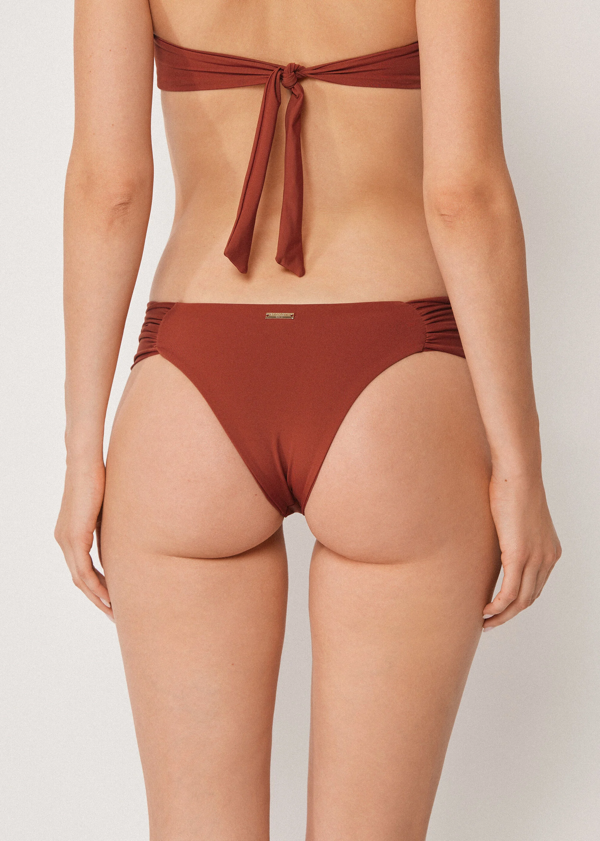 Premium Fit Draped Brazilian Swimsuit Bottom