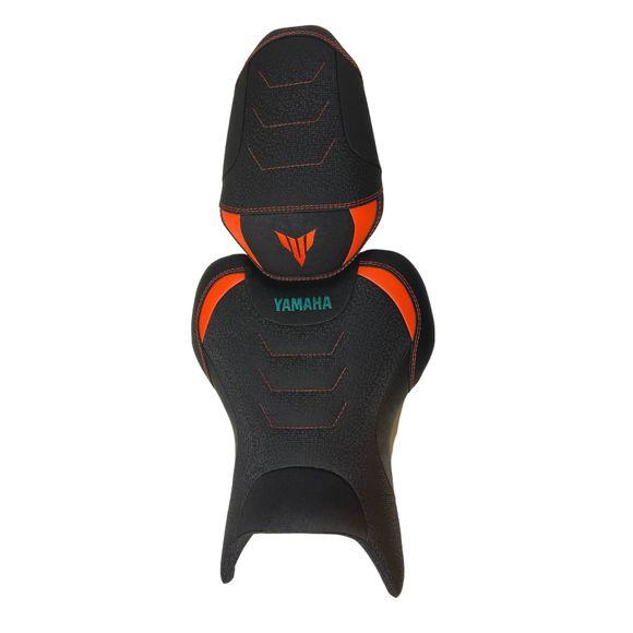 Selle confort Berry Sellerie CHRONOS Orange / Turquoise - Orange / BleuRef : BEY0001 / MT-07 18-22 ED CHRONOS 12-33-1OT