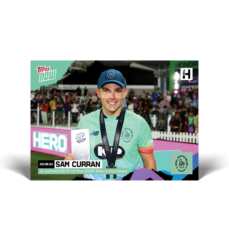 Sam Curran - Is named MVP of the 2024 Men’s Hundred - 2024 The Hundred TOPPS NOW® Card 22