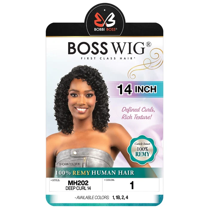 Bobbi Boss Remy 100% Human Hair Full Wig - MH202 DEEP CURL 14