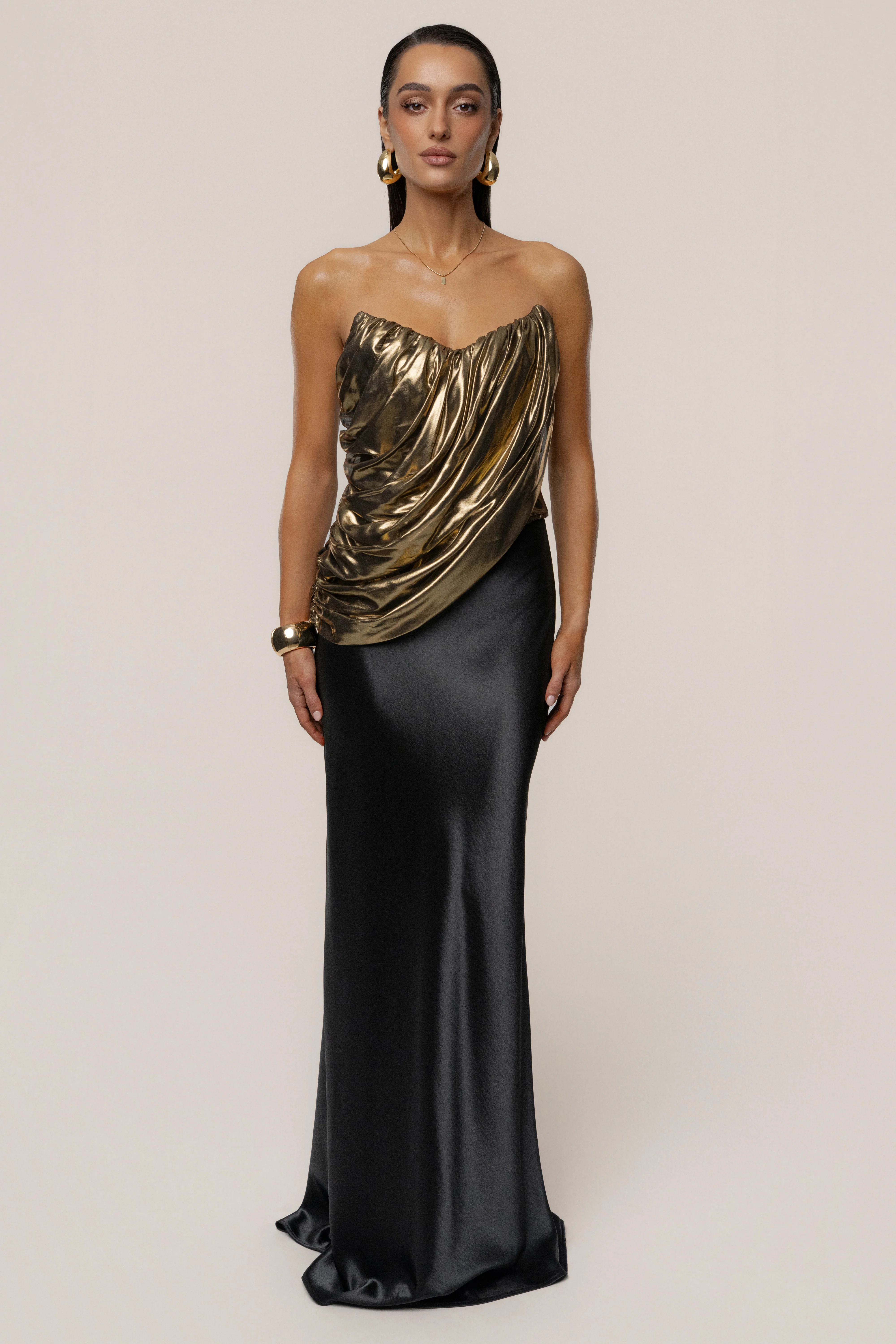 Gold Soirée Metallic Top