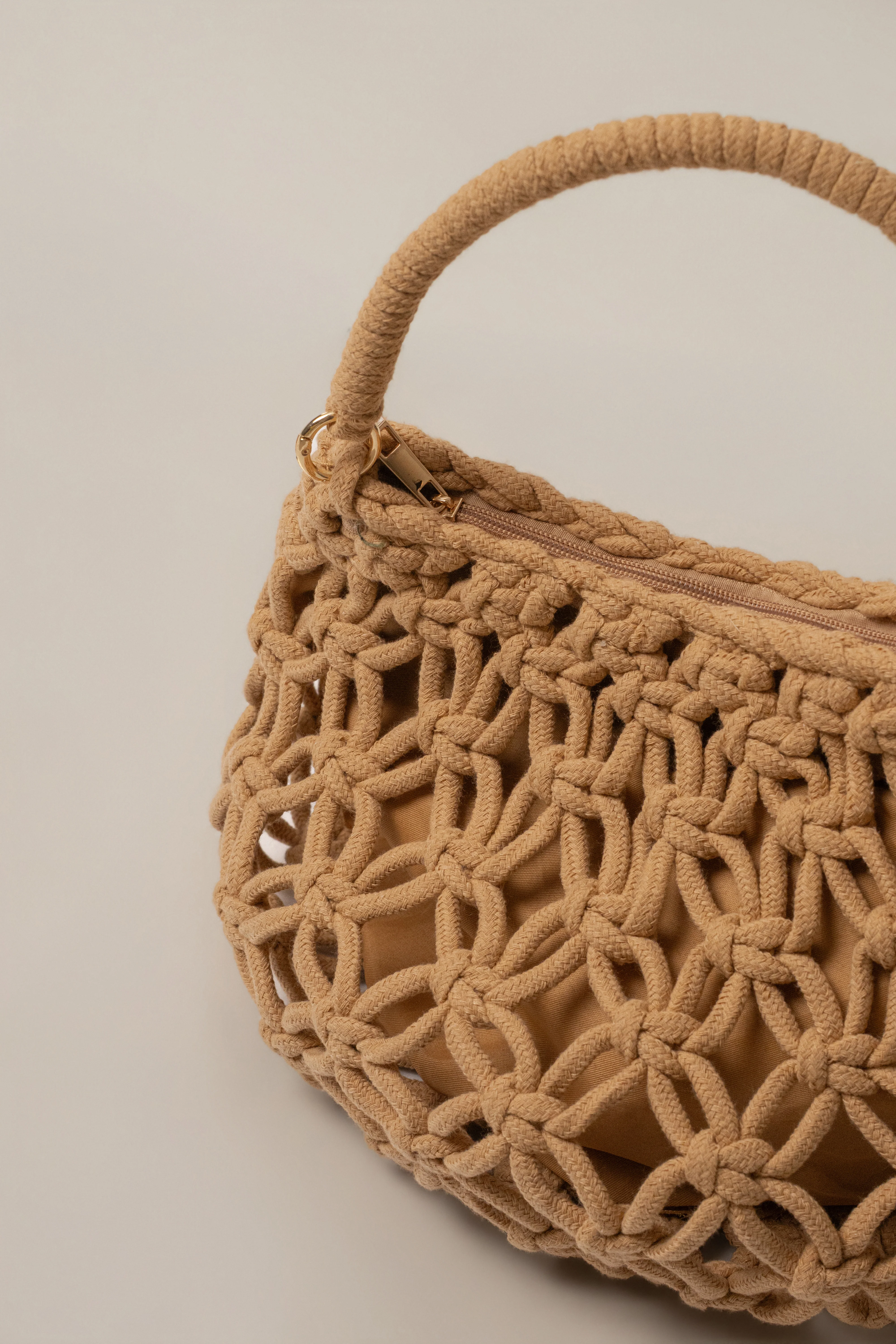 Beige Warm Waters Woven Bag