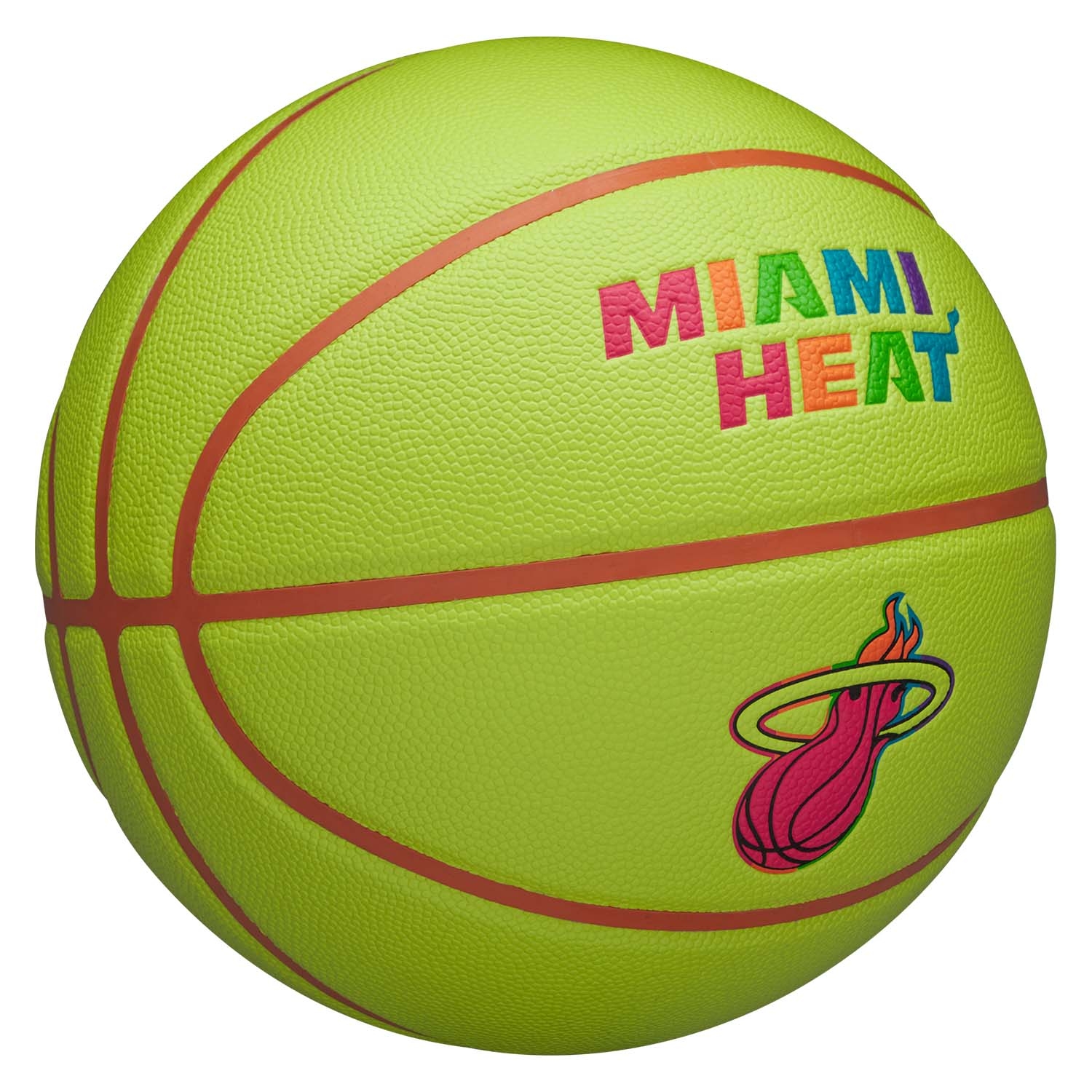 Miami Heat Neon Pop NBA Basketball (Size 7)