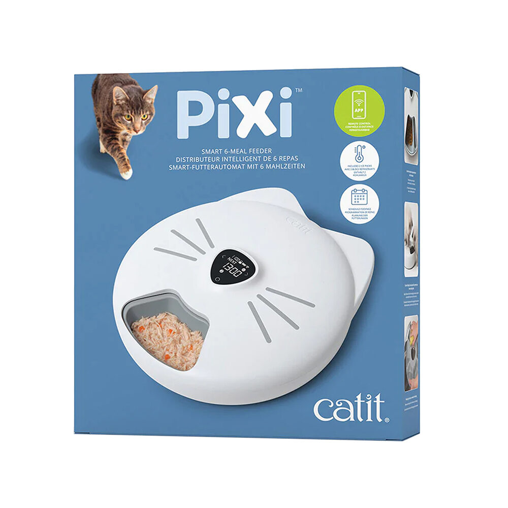 Catit PIXI Smart 6-meal Feeder - 6 x 170 ml - 37 x 34.5 x 9.5 cm - White