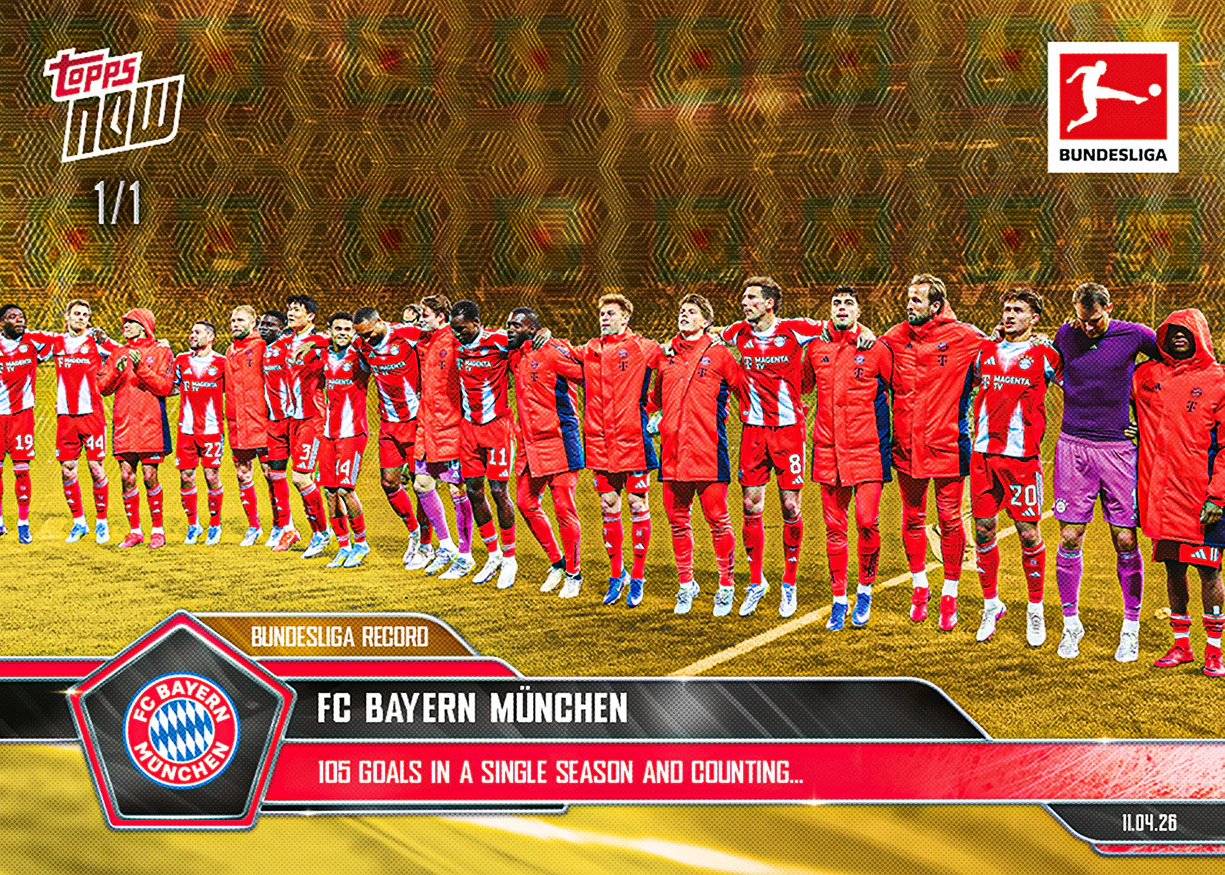 FC Bayern München - 2025-26 Bundesliga Topps NOW® - Card 166 - PR: 1265