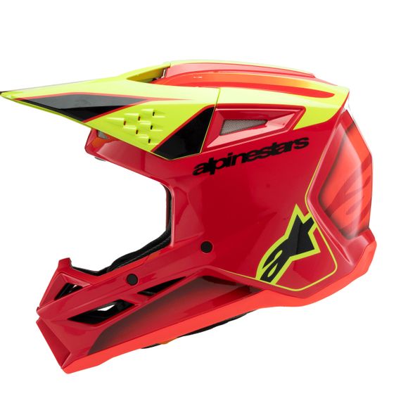 Casque cross Alpinestars SUPERTECH S-M3 - FRAY - ENFANT - Rouge / JauneRef : AP3391