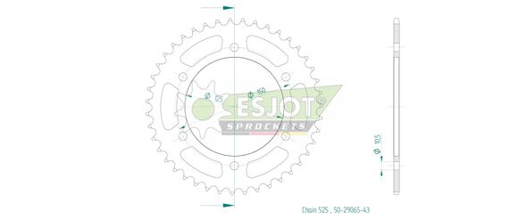 Couronne Esjot 43 dentsRef : ESJO00033A / 12113012