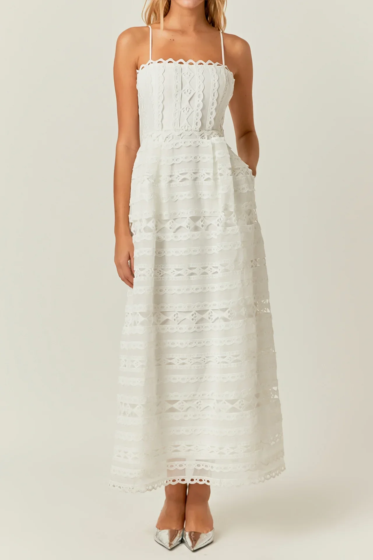 Combination Lace Maxi Dress