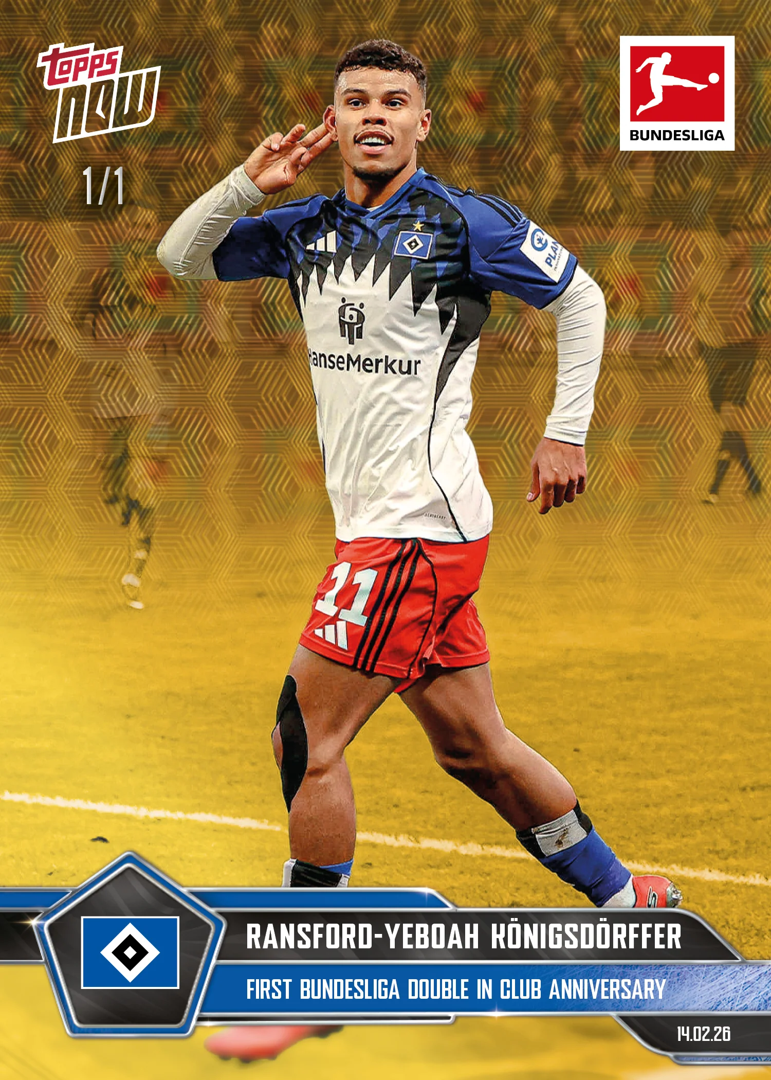Ransford-Yeboah Königsdörffer - 2025-26 Bundesliga Topps NOW® - Card 126 - PR: 736