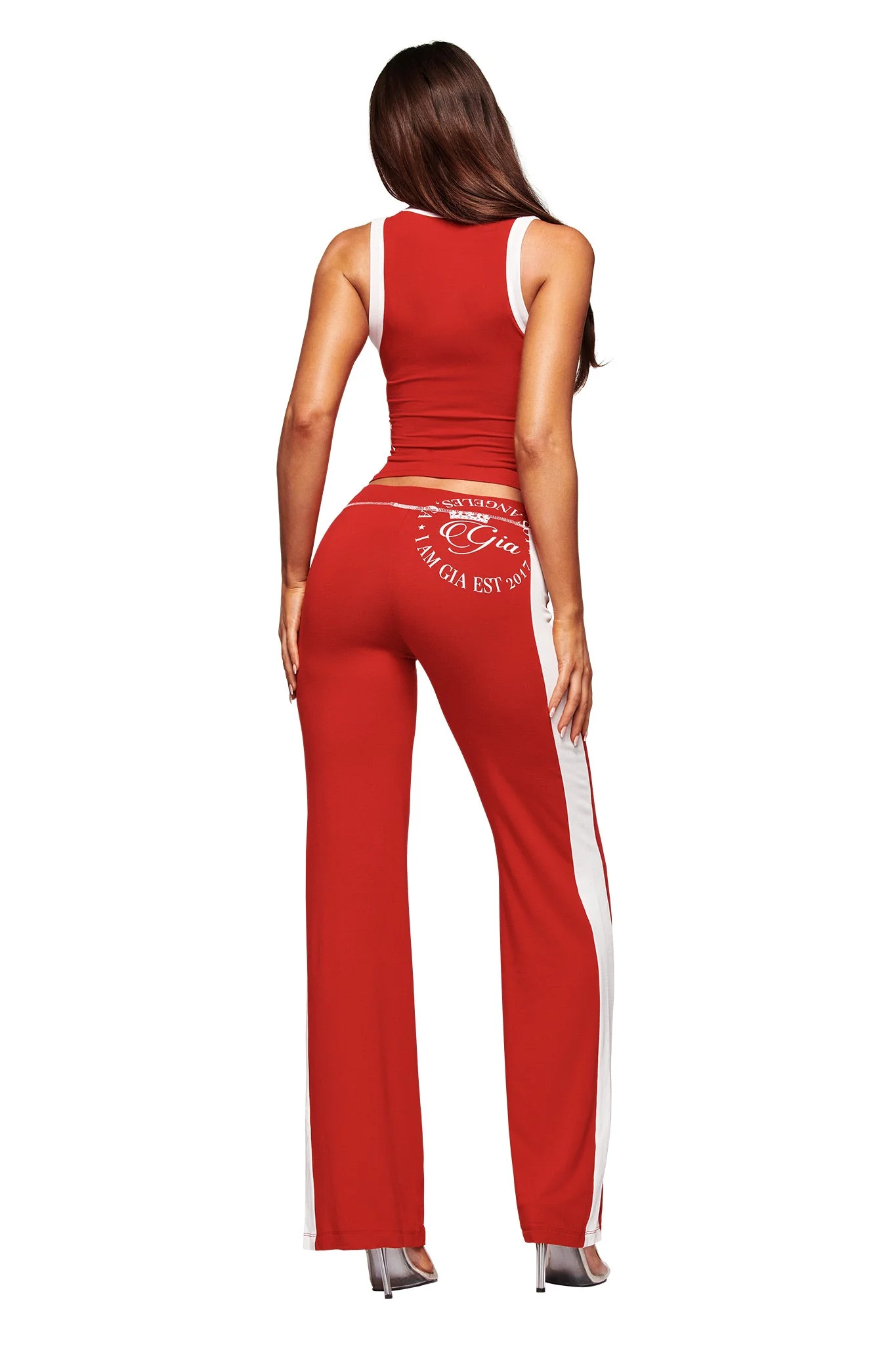 Blare Panelled Trackpant - Red