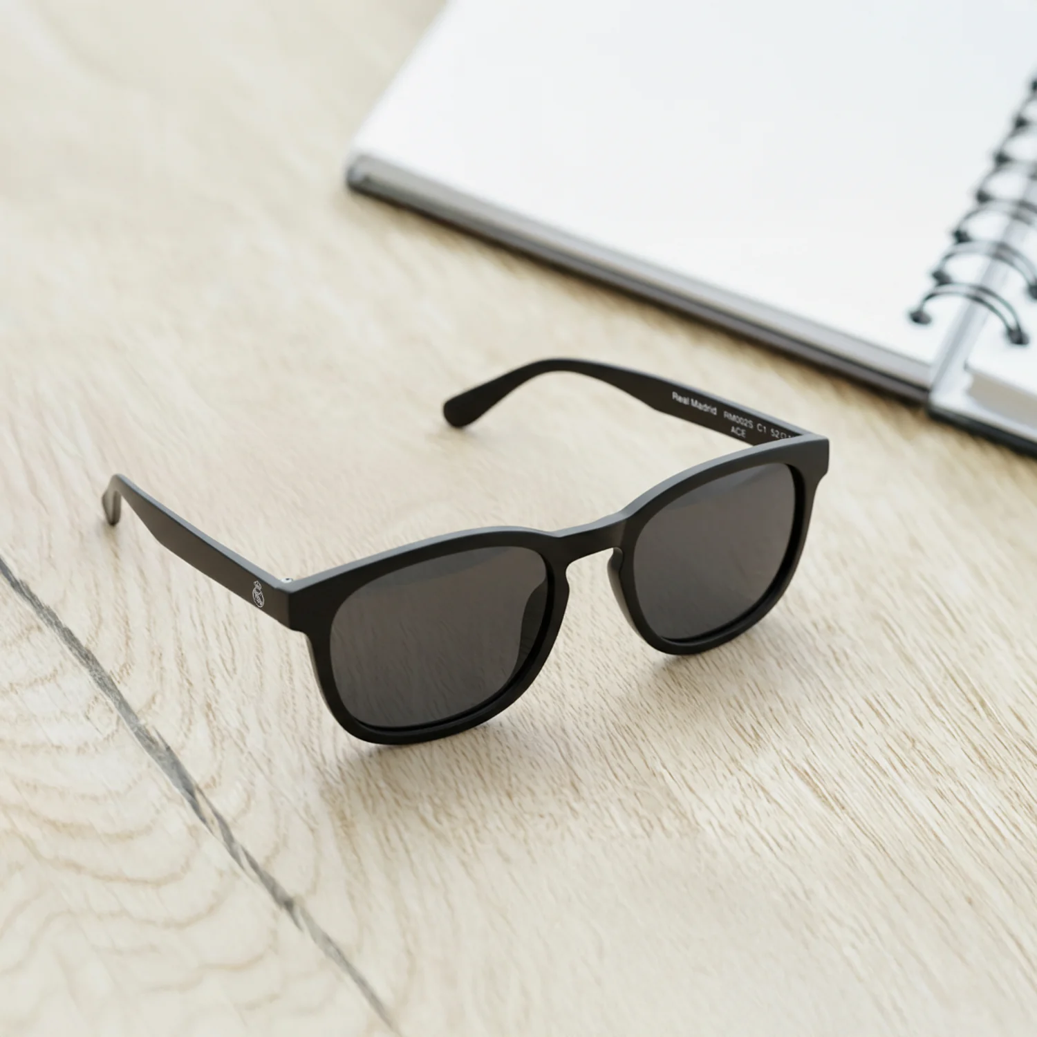 Round Real Madrid Acetate Sunglasses Black