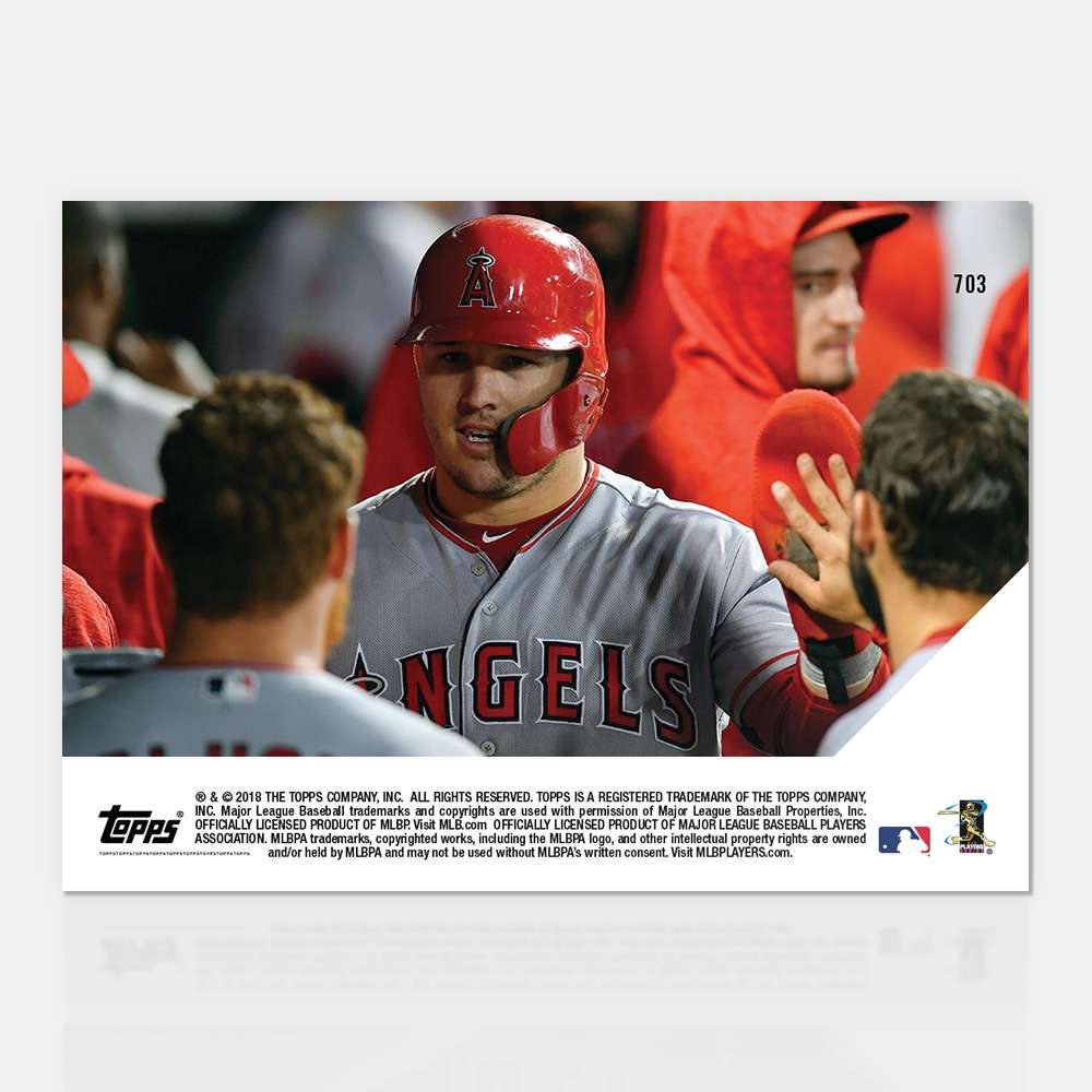 Mike Trout - 09/08/2018 TOPPS NOW® Card 703 - Print Run: 674