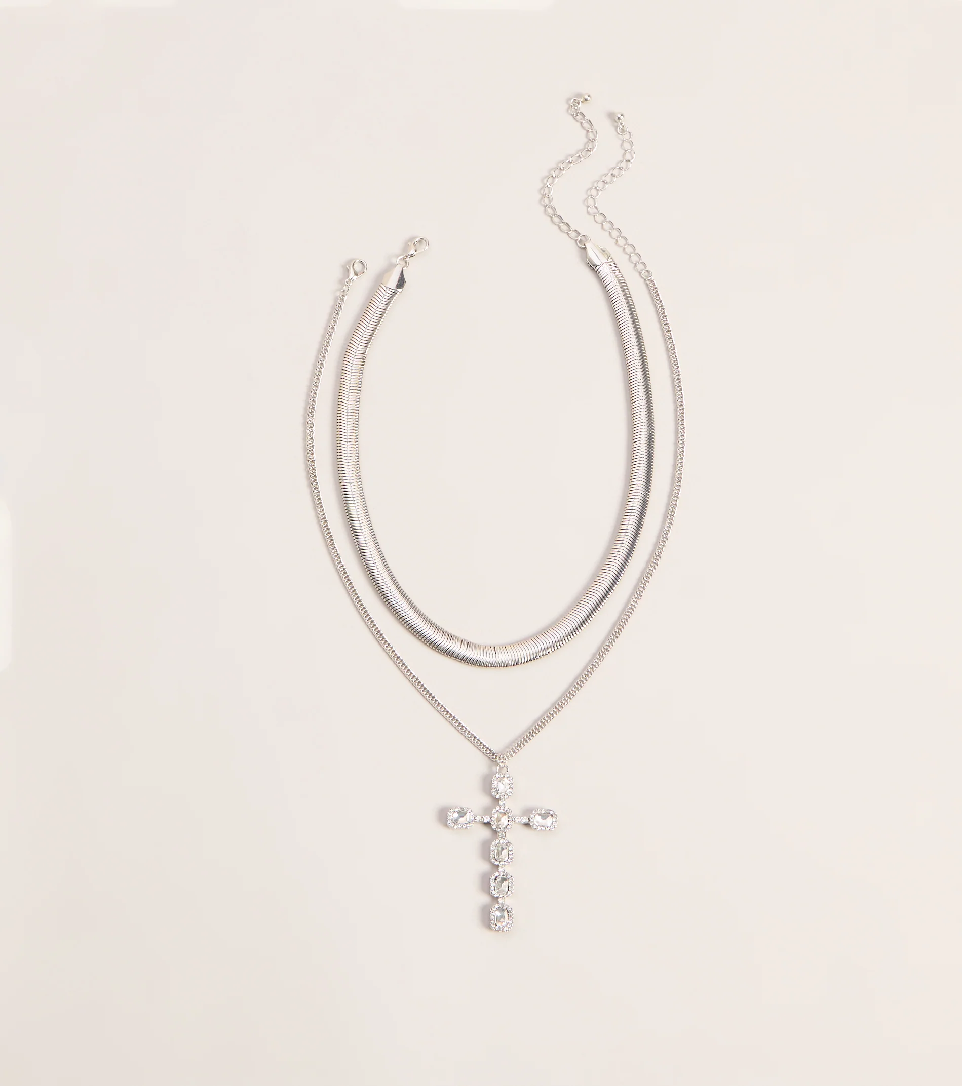 Spark Verdict Cross Necklace Set