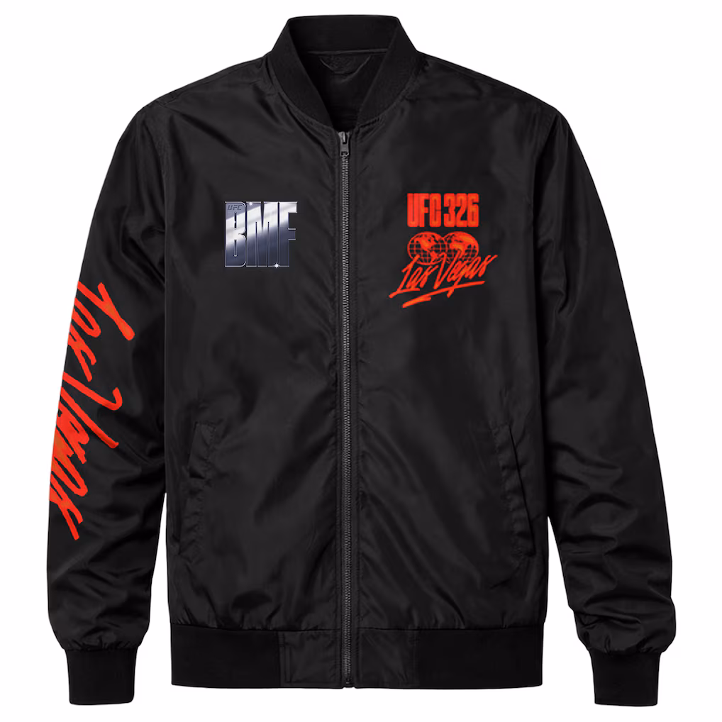 Men's  Black UFC 326 Lightweight Full-Zip Bomber Jacket