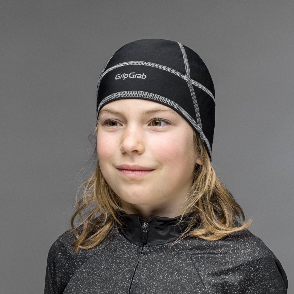 GripGrab Thermal Skull Cap Kids - Black