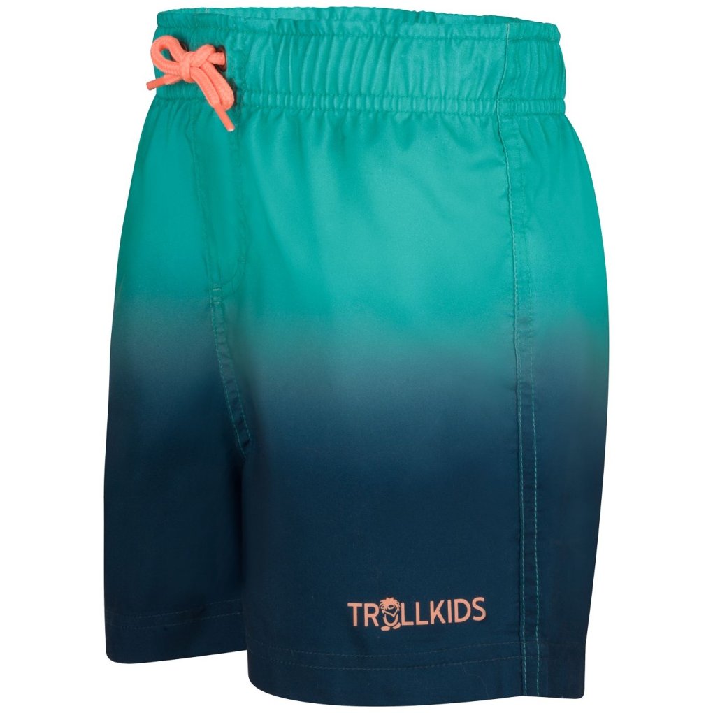 Trollkids Haukland Swim Shorts Kids - Aquamarine Green/Midnight Forest