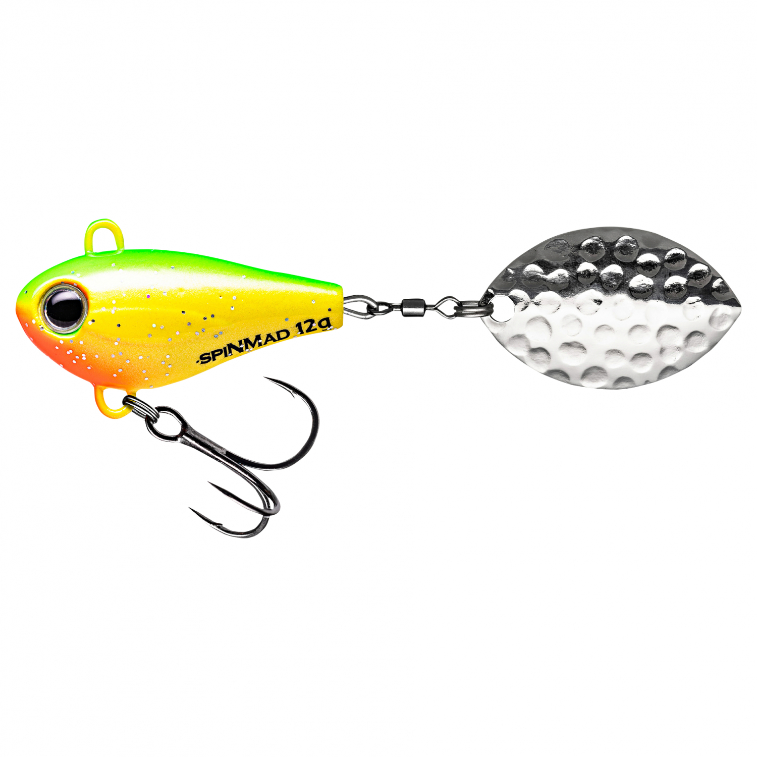 SpinMad Lead Head Spinners Jigmaster (Green Lemon, 12 g)
