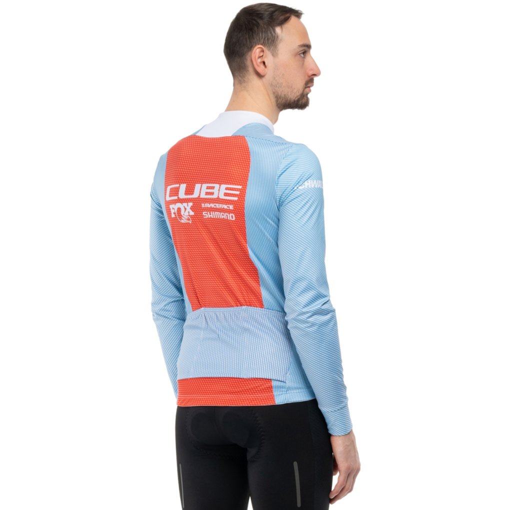 CUBE ROAD/XC X Factory Racing Long Sleeve Jersey Men - blue´n´orange