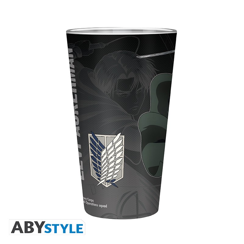 ATTACK ON TITAN Large Glass Levi S4