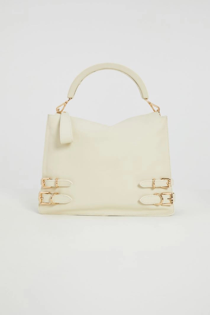 Strap-detailed bag - CREAM GOLD