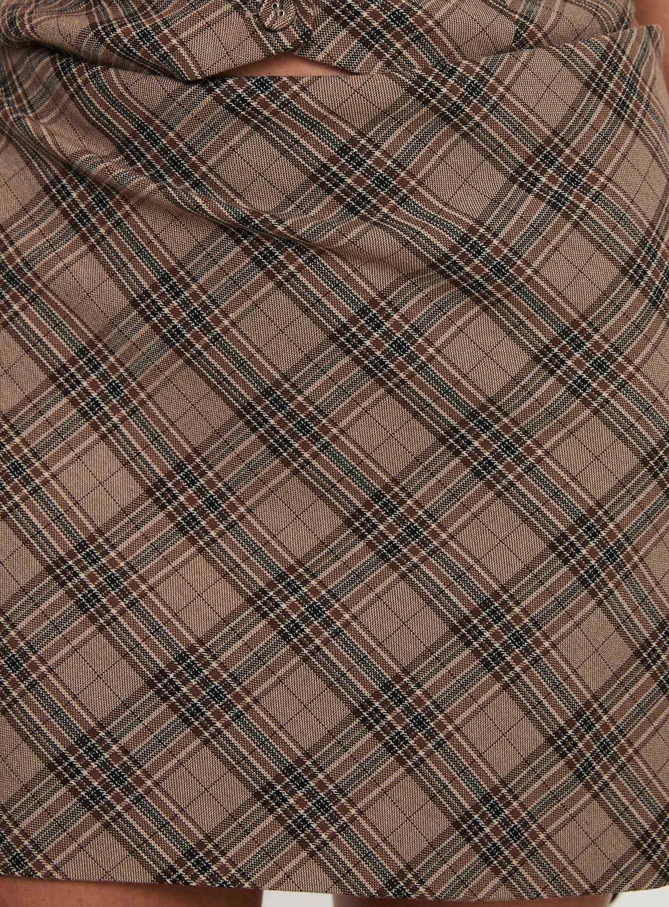 Terrace Mini Skirt Brown Check