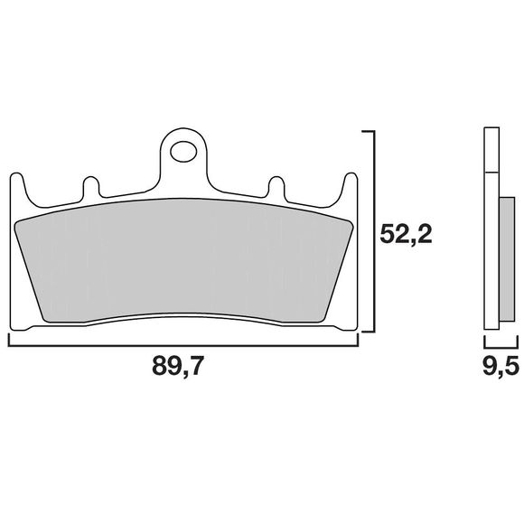 Brembo Racing carbon front brake padsRef: 07SU19RC
