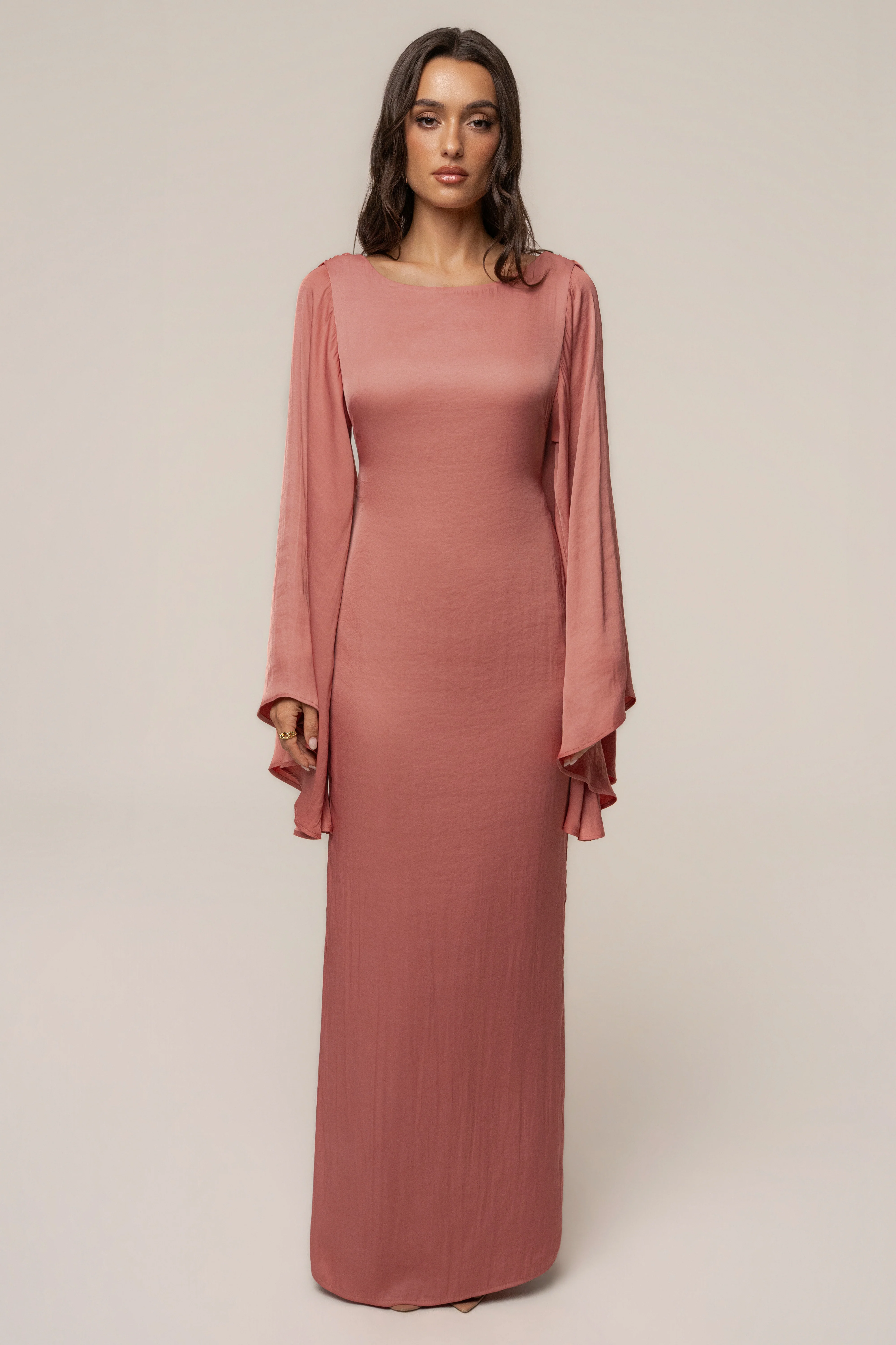 Peach Soft Current Maxi Dress