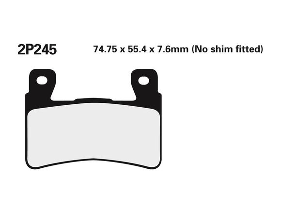 Nissin semi-metallic road brake pads - 2P-245NSRef: NI00041A / 1036685