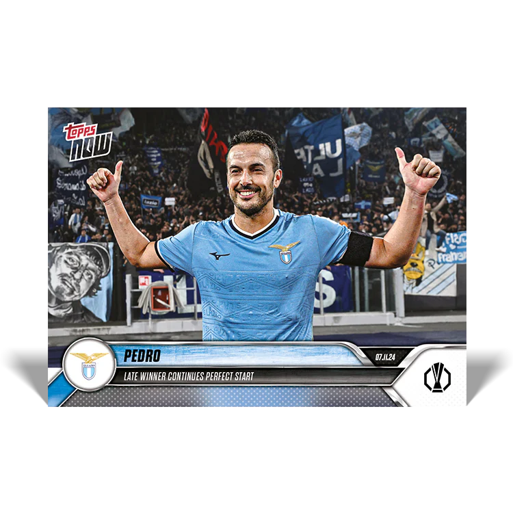 Pedro - Late winner continues perfect start - 24/25 UEL Topps NOW® Card 7
