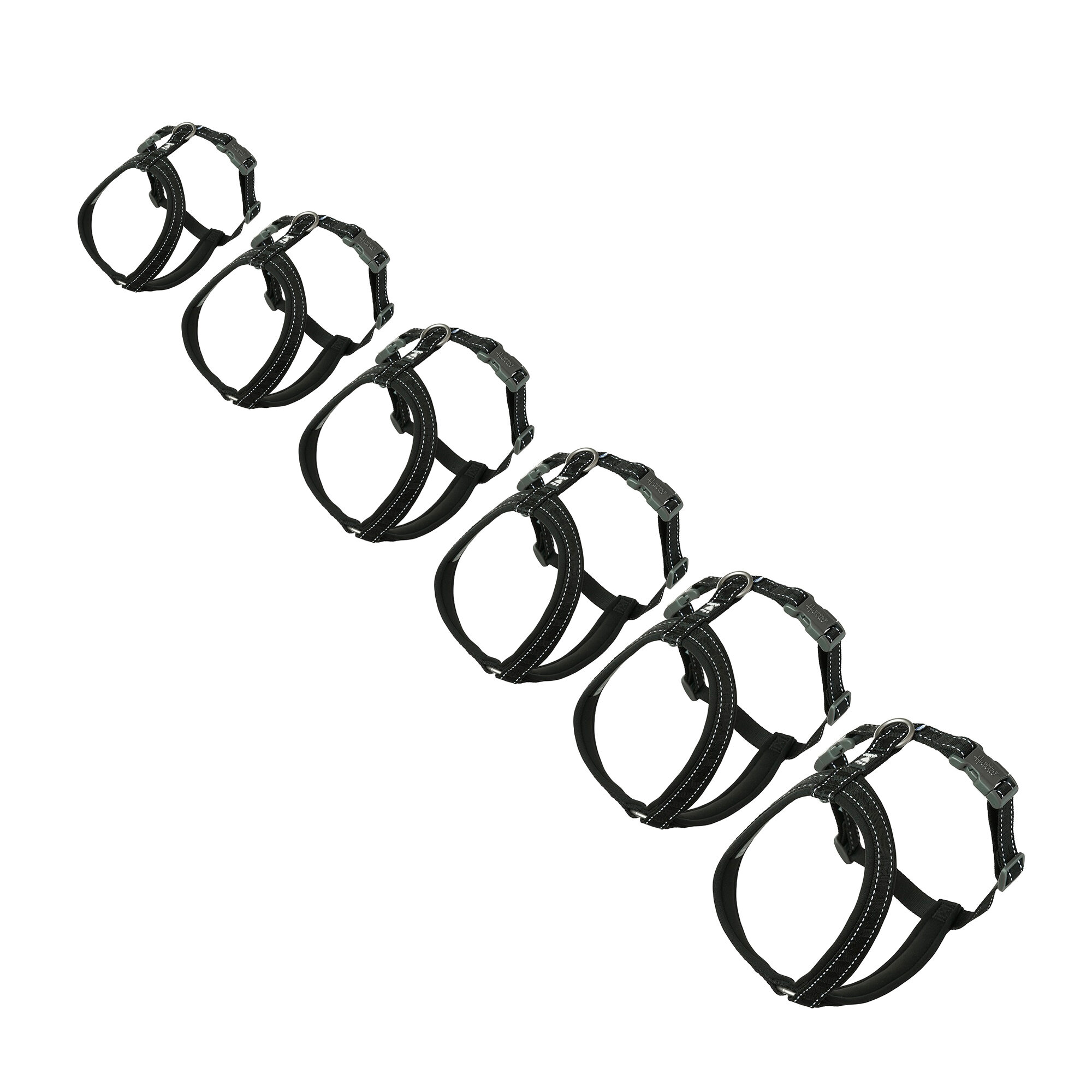 Hurtta Harness Casual-Y Eco - Black - 50-60 cm