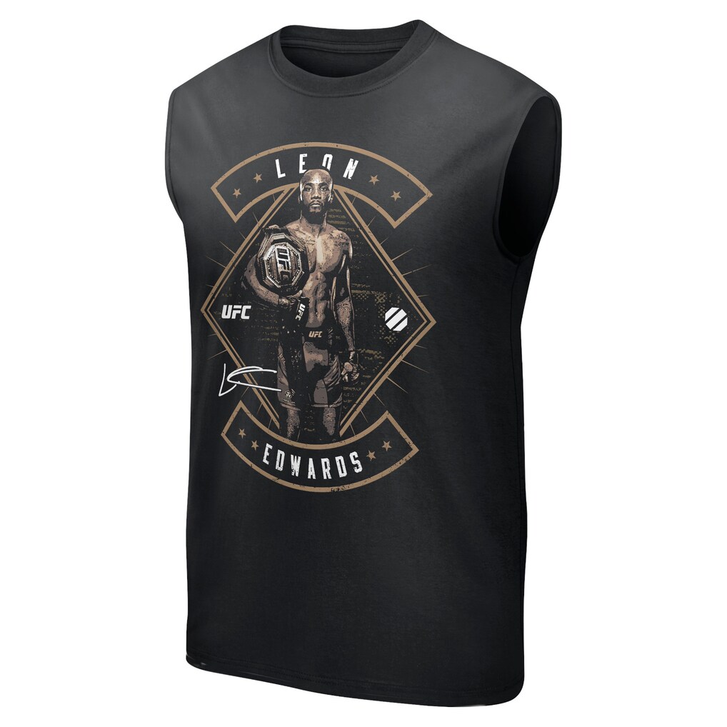 UFC Leon Edwards Champion Pose Tank - Black - Mens