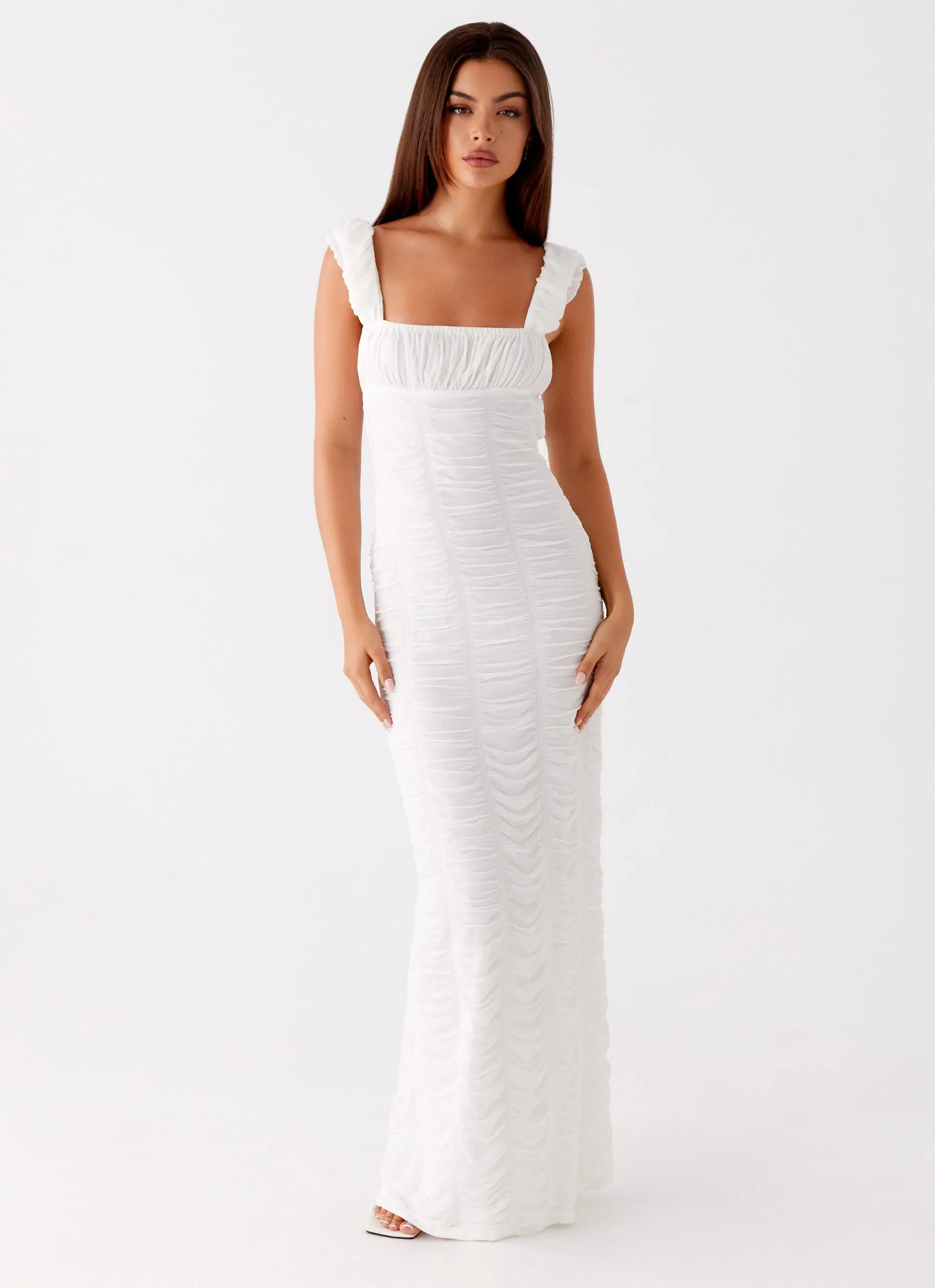 Senses Midi Dress - White
