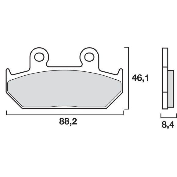 Brembo organic front brake padsRef: 07HO2307