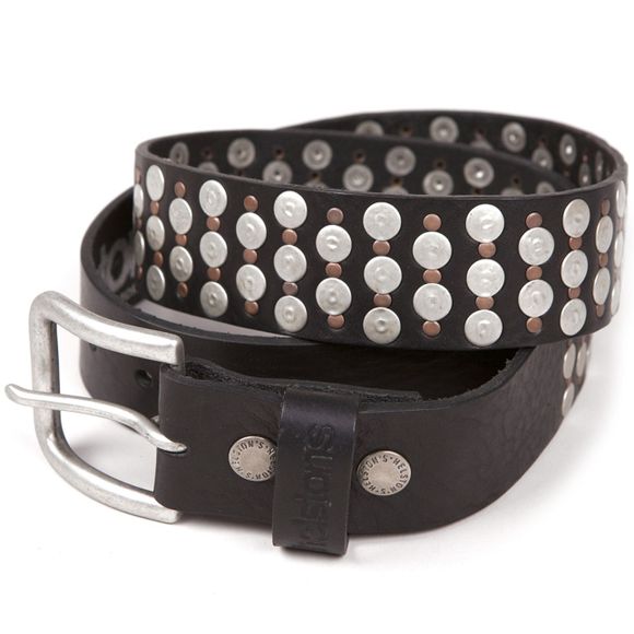 Helstons Pine Leather Belt - BlackRef: HS0759