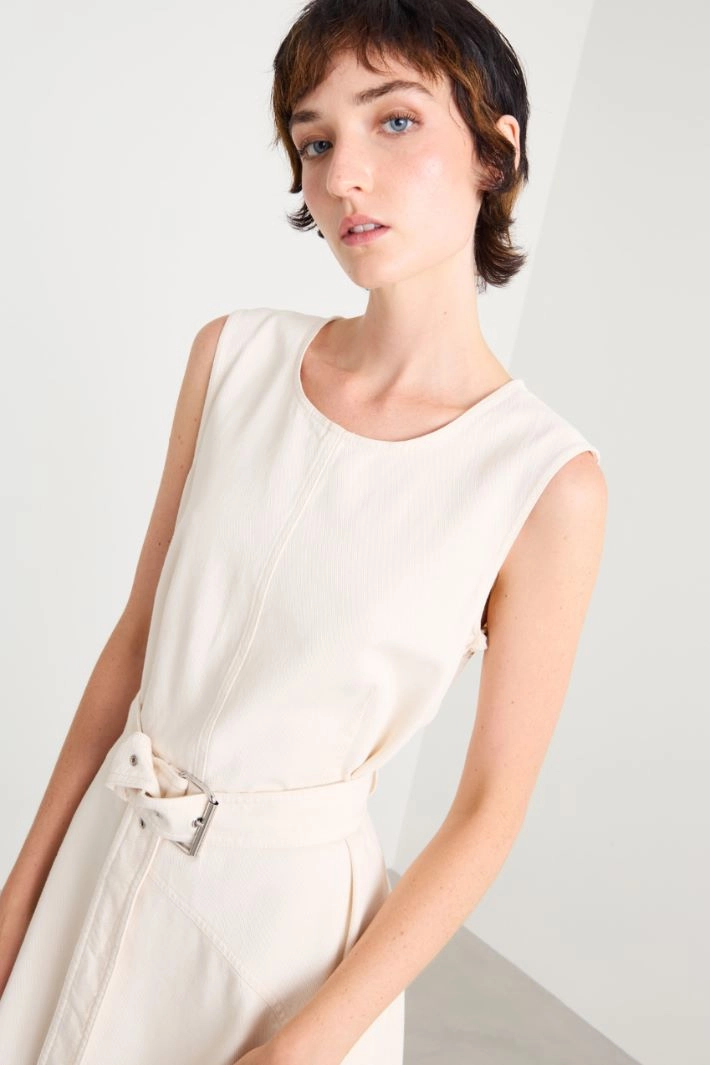 Cotton bull dress - CREAM