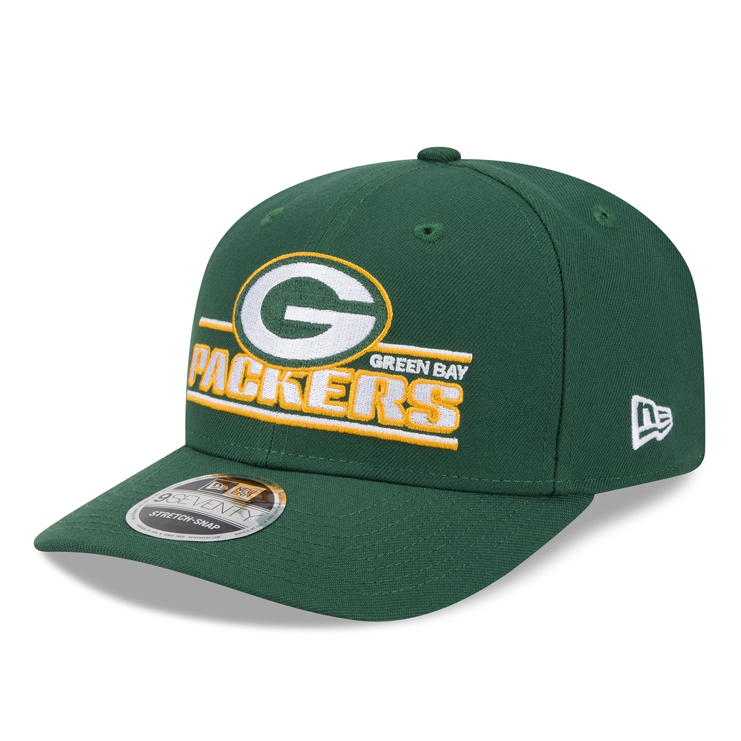 Green Bay Packers NFL Stated 9SEVENTY Stretch-Snap Cap Green