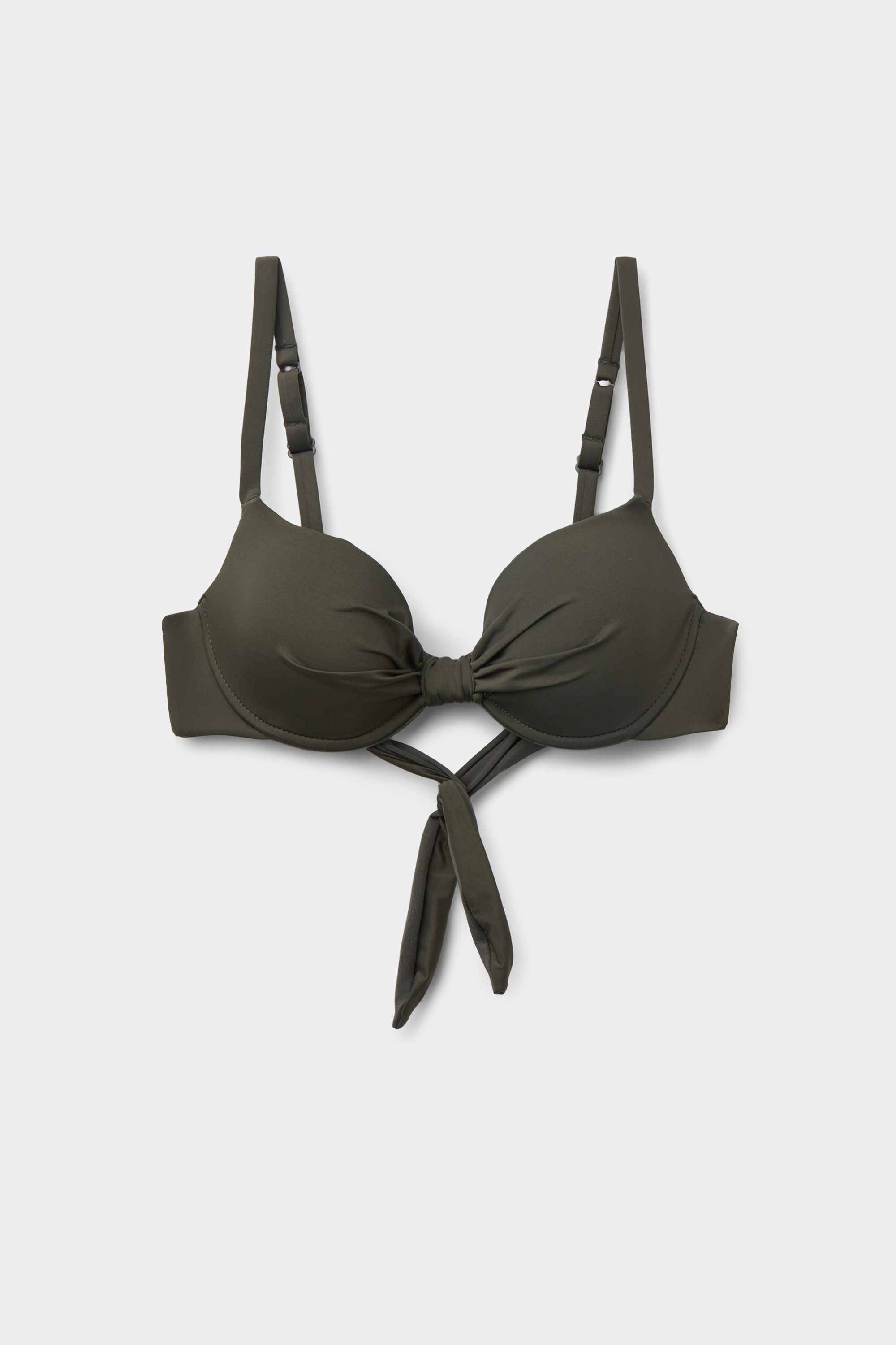 Timeless Look Camo Green Lightly Padded Push-Up Bikini Top
