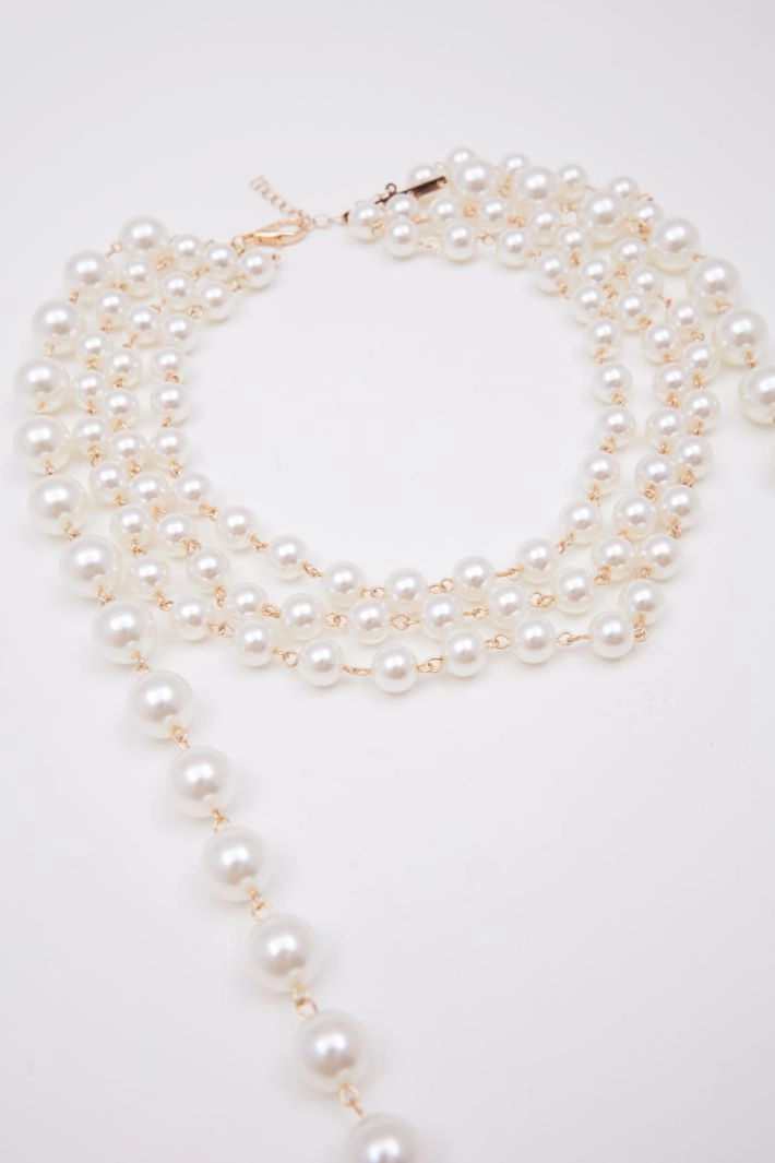 Multi-strand pearl necklace - GOLD