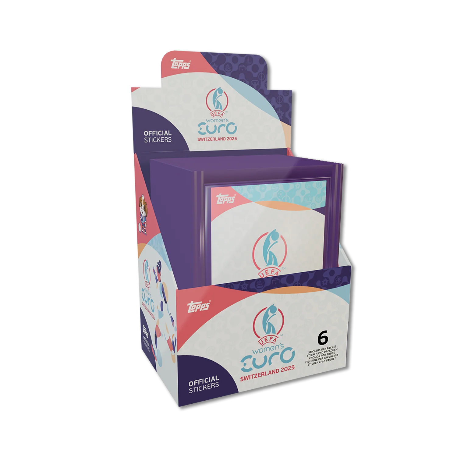 Official Women's Euro 2025 Sticker Collection - Full Box