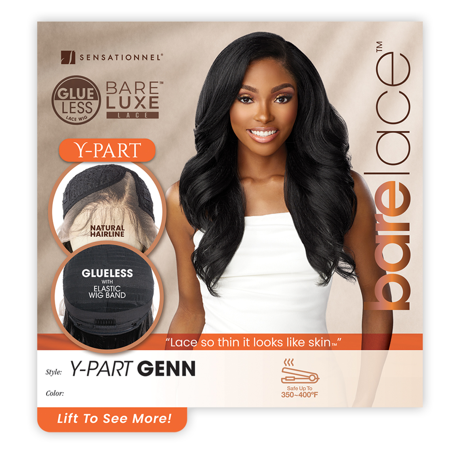 Sensationnel Lace Front Wig BareLace Glueless Y-Part Genn