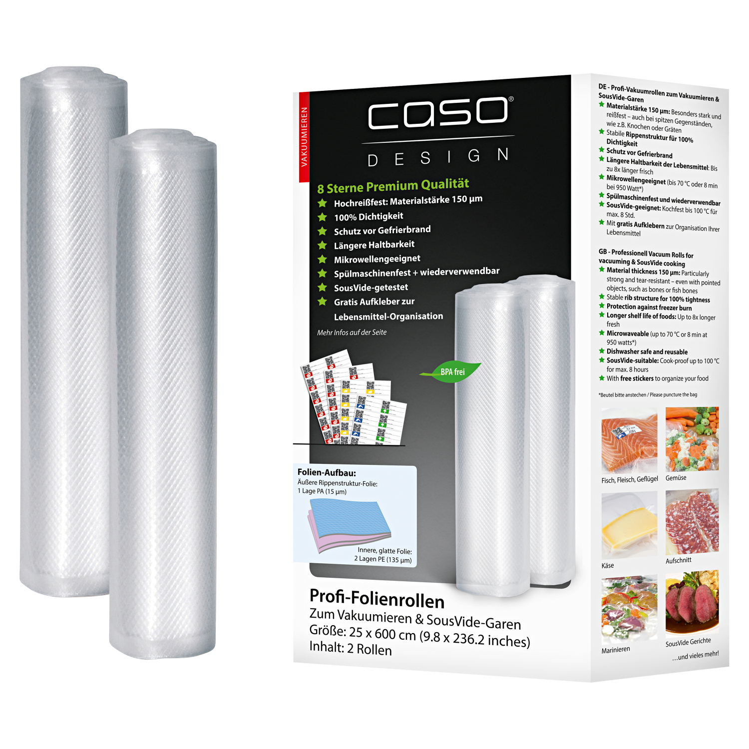 Caso Design Profi - Foil rolls (25 x 600 cm)