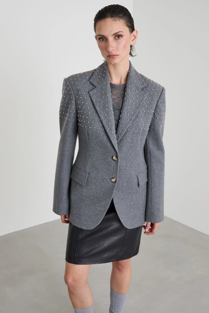 Studded blazer - GREY