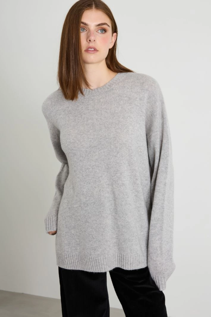 Wool and cashmere sweater - GREY