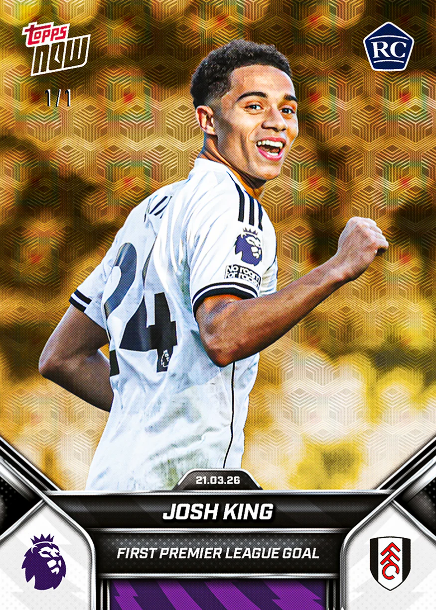 Josh King - 2025-26 Premier League Topps NOW® - Card 162 - PR: 906