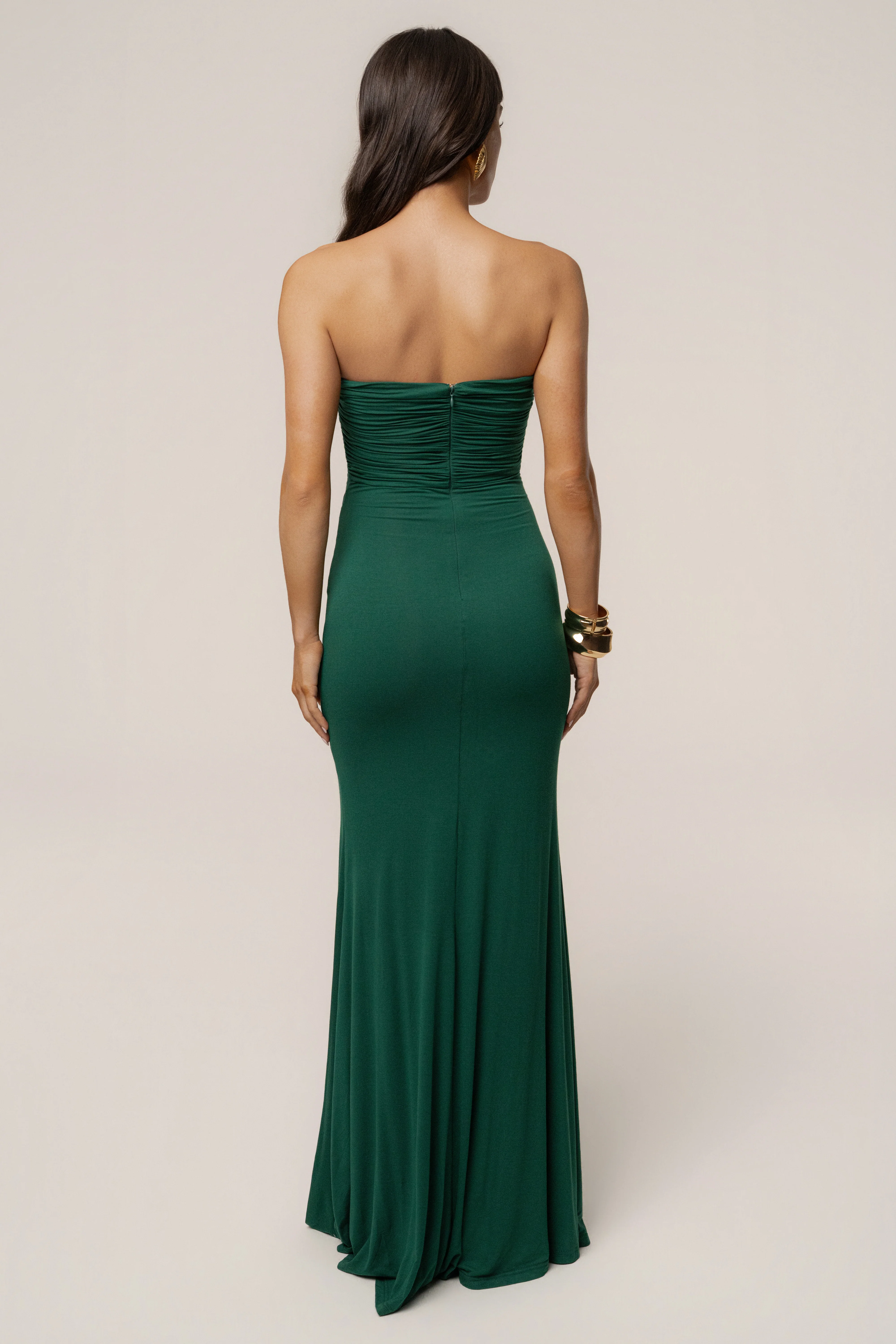 Green Athena Cutout Maxi Dress