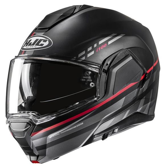 Casque modulable HJC I100 - SYSMA - Rouge / NoirRef : HJ1328